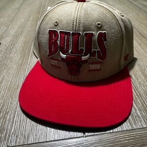 Chicago Bulls Red and Tan Snapback Hat